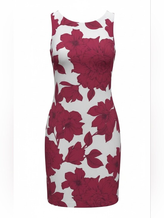 Banana Republic Dresses & Skirts - NWT Banana Republic White and Red Floral Sleeveless Mini Sheath Dress Size 4